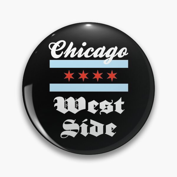 Item preview, Chicago West Side Flag Illinois USA Vintage Font designed and sold by SuperFreshArt.
