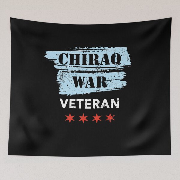 Item preview, Chiraq War Veteran Chicago Flag Illinois USA designed and sold by SuperFreshArt.