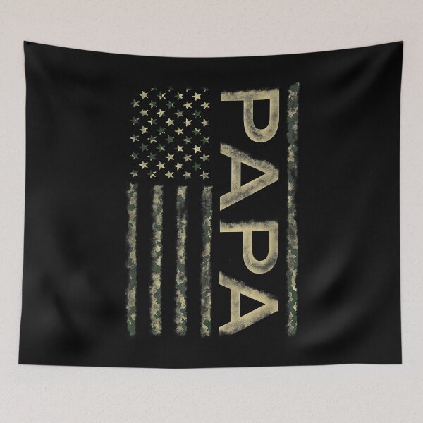 Item preview, Proud Papa Fathers Day Camouflage American Flag designed and sold by franktimothy.