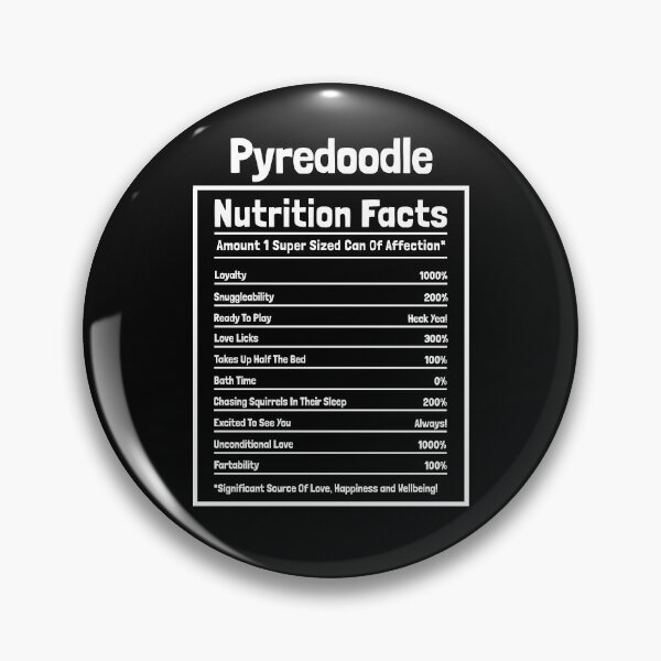 Item preview, Pyredoodle Nutrition Facts Funny Dog Gift designed and sold by Guarddogdrive.