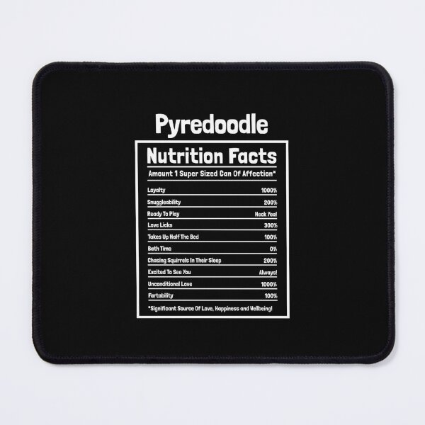 Item preview, Pyredoodle Nutrition Facts Funny Dog Gift designed and sold by Guarddogdrive.