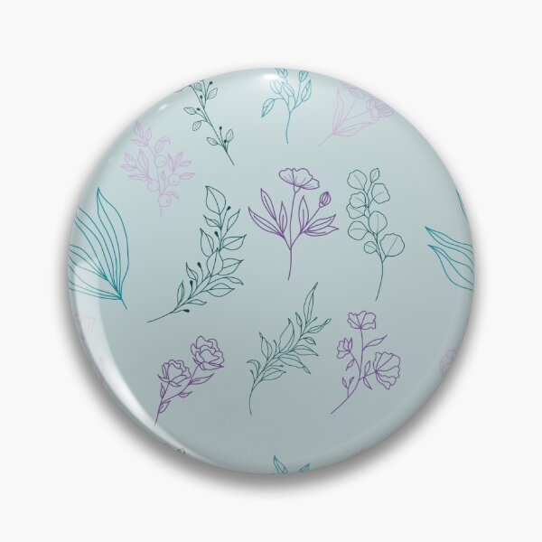 Item preview, Lavender Green Teal Summer Flowers Pattern designed and sold by Missing In Art.