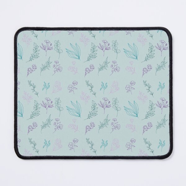 Item preview, Lavender Green Teal Summer Flowers Pattern designed and sold by Missing In Art.