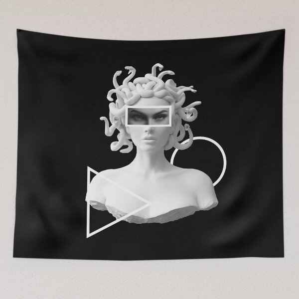 Item preview, Aesthetic Medusa Marble Sculpture designed and sold by cerenalkan.