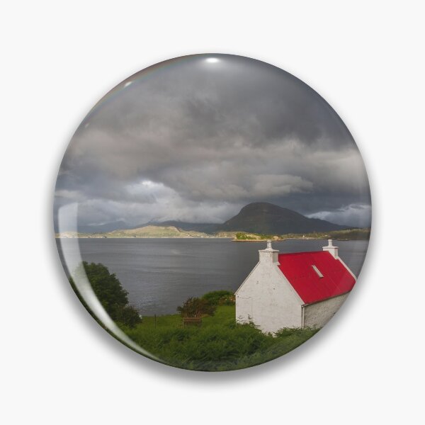 Item preview, Applecross Red Roofed Cottage with Rainbow designed and sold by derekbeattie.