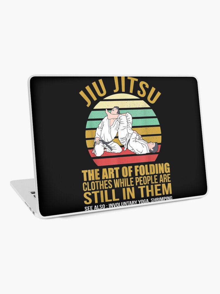 Funny Retro Brazilian Jiu-Jitsu MMA Gifts For Jiu Jitsu | Perfect Gift |  Laptop Skin