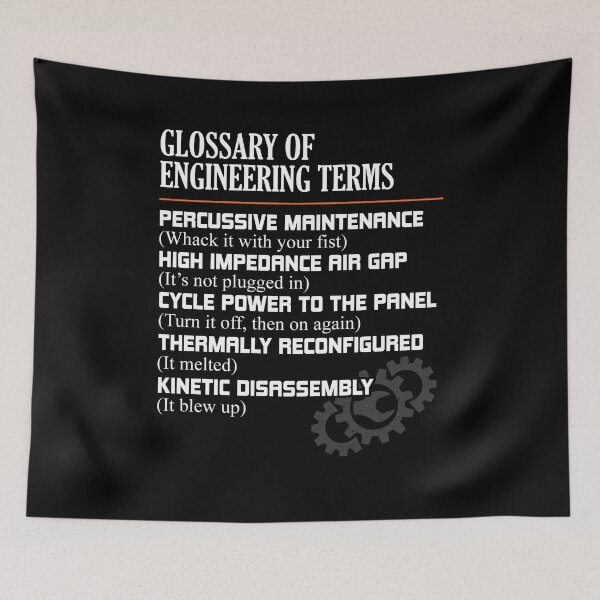Item preview, Glossary of Engineering Terms Funny Engineer Definitions designed and sold by Dressed For  Duty.