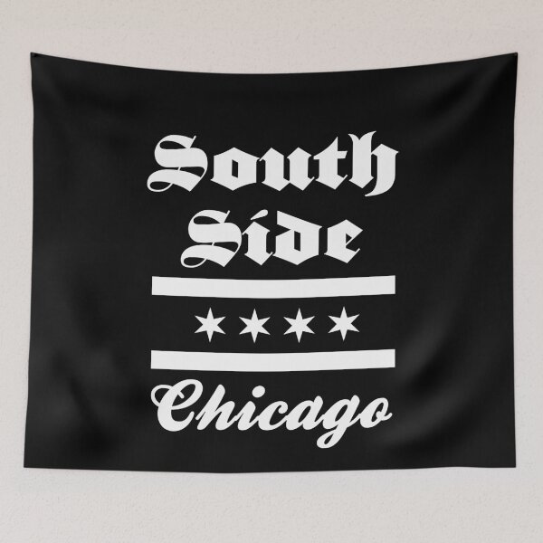 Item preview, Chicago South Side Flag Illinois USA Vintage Font designed and sold by SuperFreshArt.