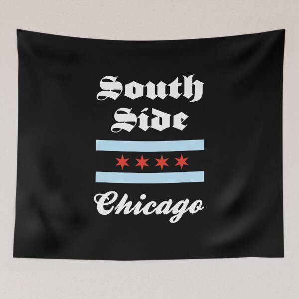 Item preview, Chicago South Side Flag Illinois USA Vintage Font designed and sold by SuperFreshArt.