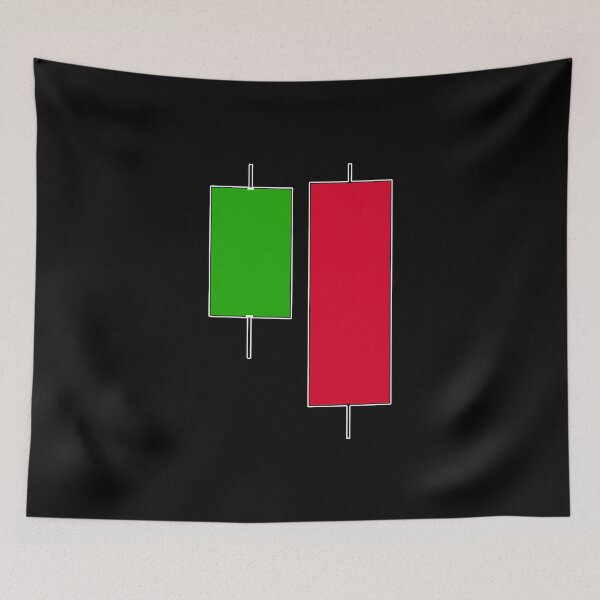 Item preview, bearish engoulfing candlestick pattern dark version designed and sold by NoetherSym.