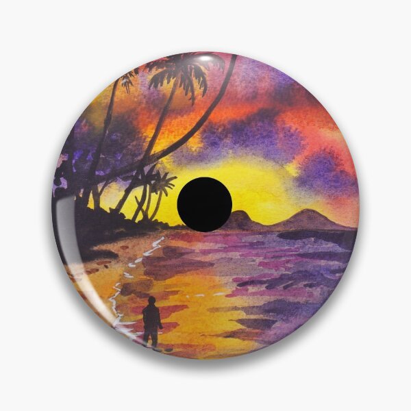 Aperçu de l'œuvre Aquarelle Sunset Beach Vinyle Records Pour les lecteurs de musique des années 80 ou les mélomanes - Vinyle Records créée et vendue par Funwithmusic.