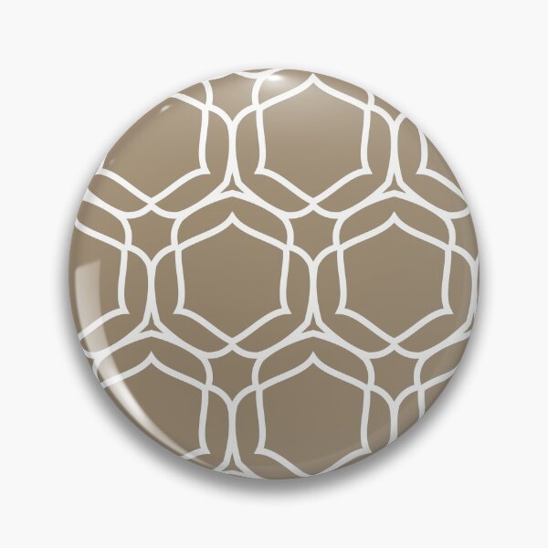 Item preview, Brown and White Overlapping Shape Tile Pattern Pairs DE 2022 Trending Color Tuscan Mosaic DE6208 designed and sold by ColorOfTheYears.