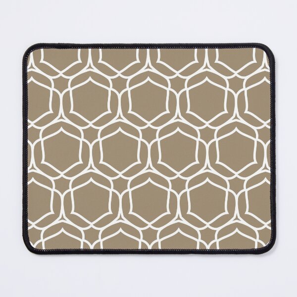 Item preview, Brown and White Overlapping Shape Tile Pattern Pairs DE 2022 Trending Color Tuscan Mosaic DE6208 designed and sold by ColorOfTheYears.