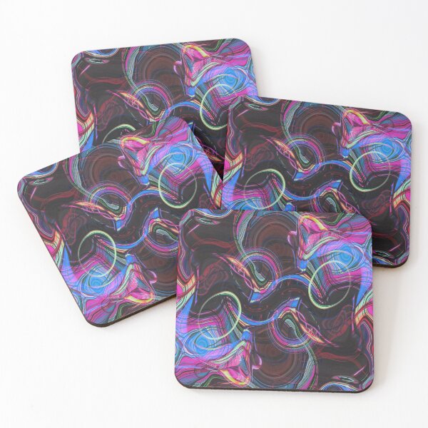 Item preview, Black Pink Abstract Waves designed and sold by storyboxdesigns.
