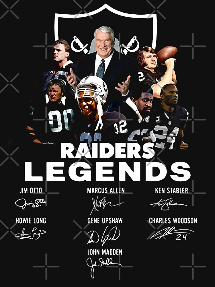 NFL John Madden Raiders Legends And Signatures T Shirt