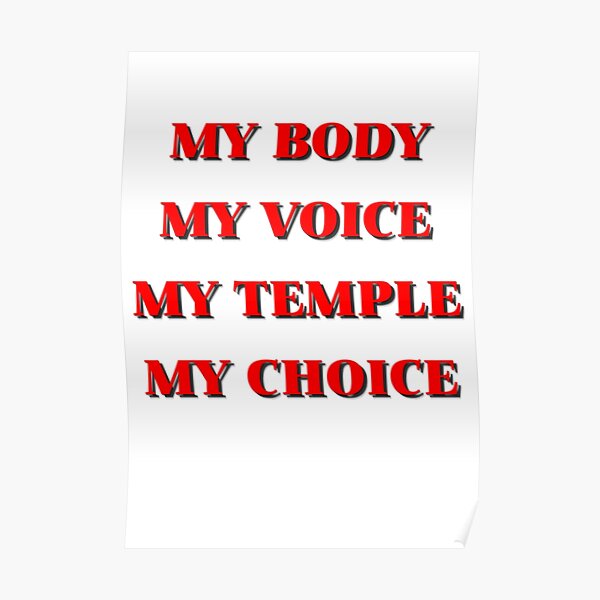 "My Body My Temple" Poster For Sale By Myam2021 | Redbubble