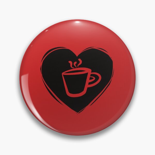 Artikelvorschau, Schwarzer Herz-Kaffee-roter Hintergrund entworfen und verkauft von SubtleSplit.