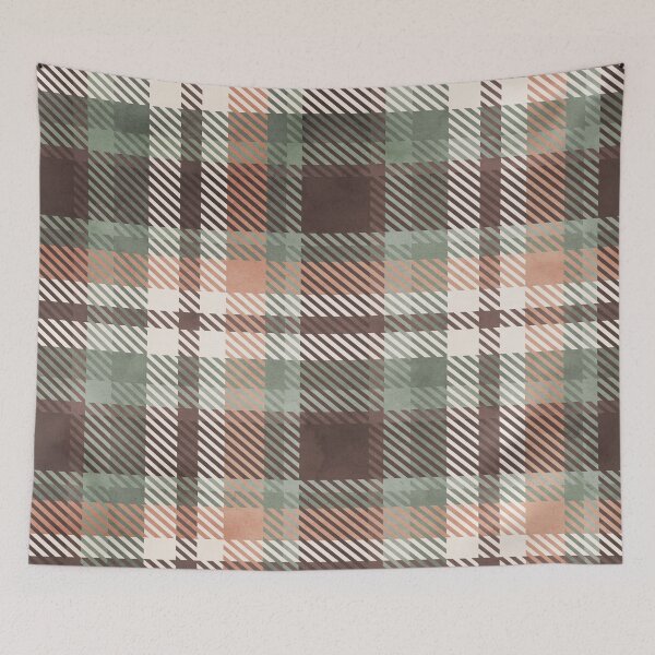 Artikelvorschau, Aspen Flanell Brown Teal entworfen und verkauft von storyboxdesigns.