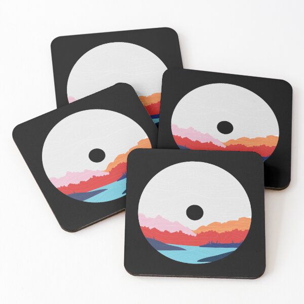 Aperçu de l'œuvre Disques vinyles colorés Sunset Mountains pour les lecteurs de musique des années 80 ou les mélomanes - Vinyle Records créée et vendue par Funwithmusic.
