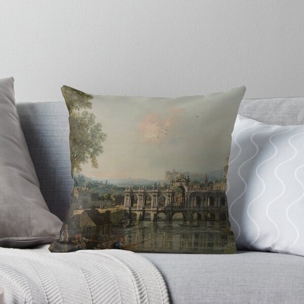 Item preview, Architectural Capriccio with a Palace (18th century) - Bernardo Bellotto designed and sold by SALON DES ARTS.