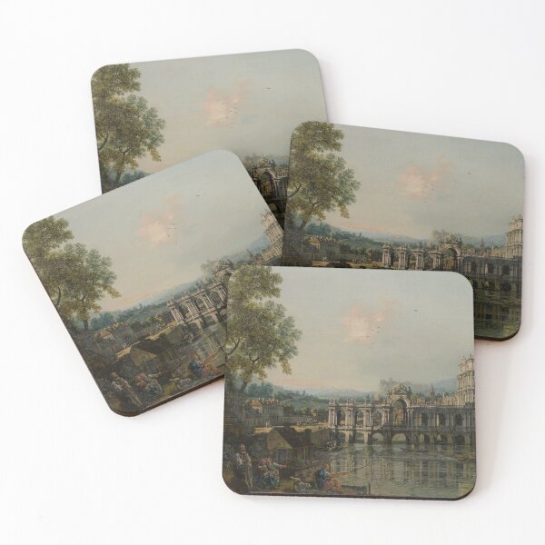 Item preview, Architectural Capriccio with a Palace (18th century) - Bernardo Bellotto designed and sold by SALON DES ARTS.