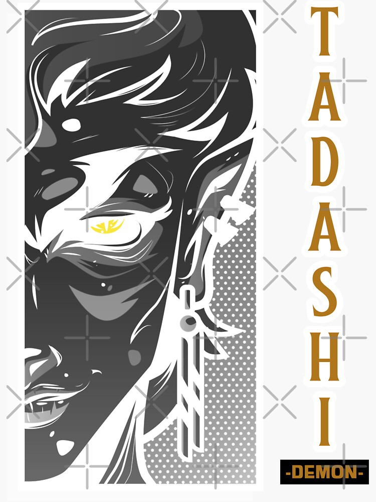 "Manga Vintage Anime Tadashi Japanese Trend" Sticker by Zuuag Redbubble