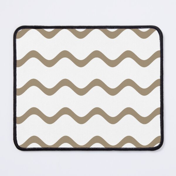 Item preview, Brown and White Rippled Horizontal Stripe Pattern Pairs DE 2022 Trending Color Tuscan Mosaic DE6208 designed and sold by ColorOfTheYears.