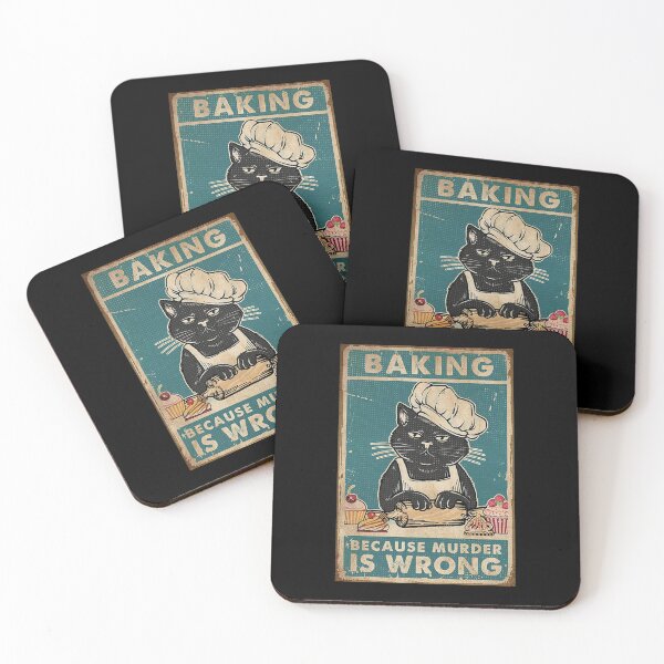 Item preview, Black Cat Baking because murder is wrong cat lover gifts| Perfect Gift designed and sold by manyreaca.