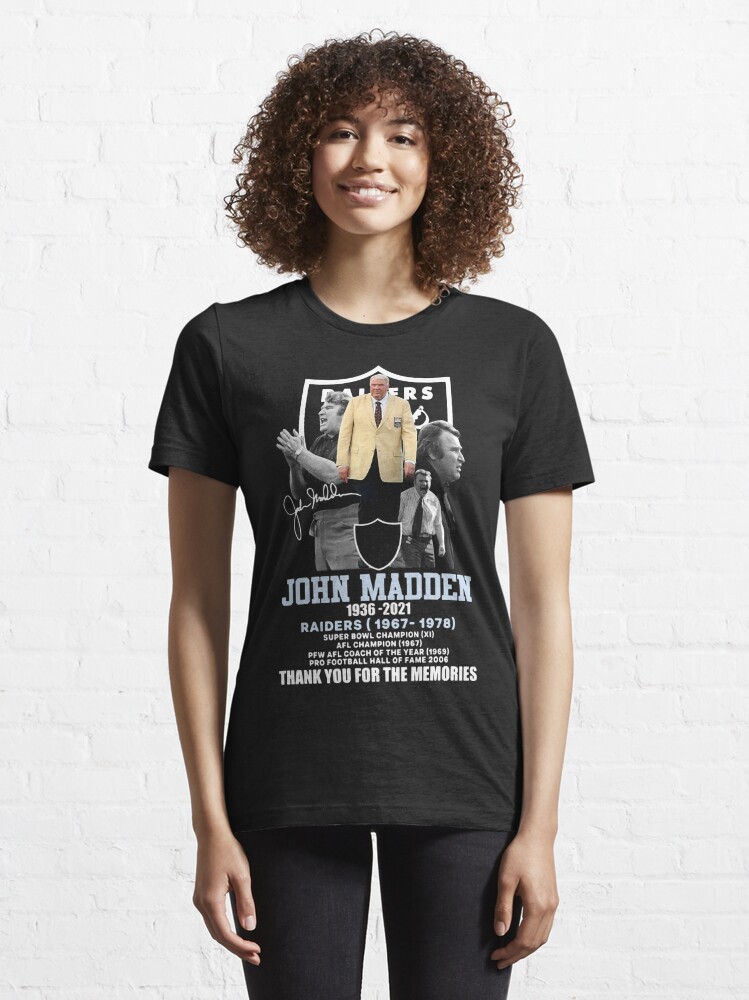 Las Vegas Raiders John Madden 1936-2021 signature shirt