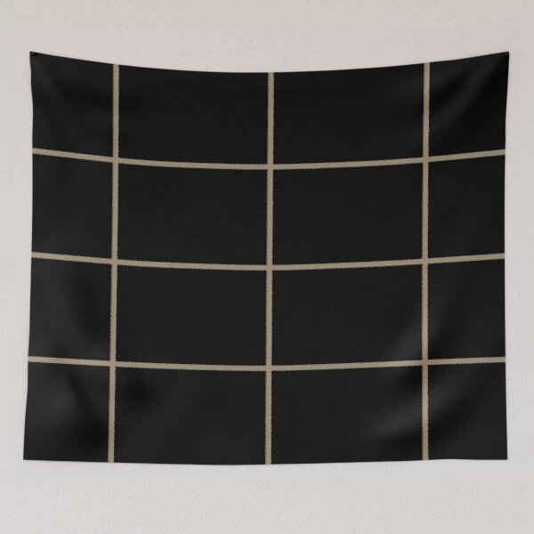 Item preview, Black and Brown Thin Check Pattern Pairs DE 2022 Trending Color Tuscan Mosaic DE6208 designed and sold by ColorOfTheYears.