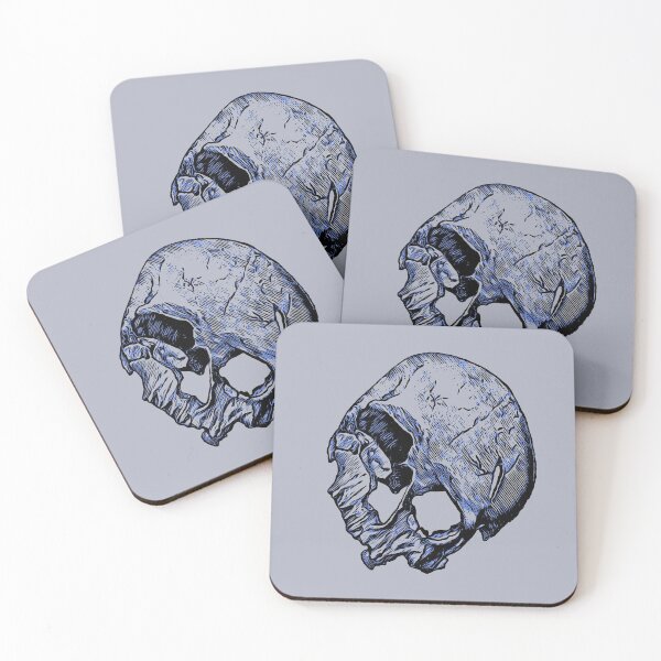Item preview, Broken Human Skull In Tattoo Style designed and sold by taiche.