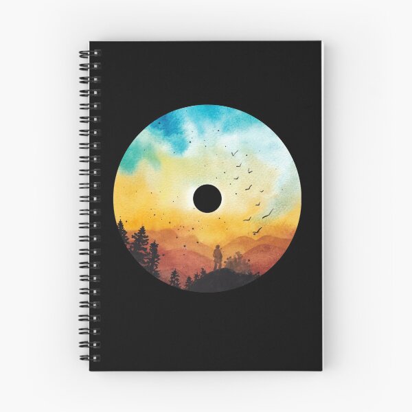 Aperçu de l'œuvre Aquarelle Sunset Mountains Art sur vinyles pour les lecteurs de musique des années 80 ou les mélomanes - Vinyle Records créée et vendue par Funwithmusic.