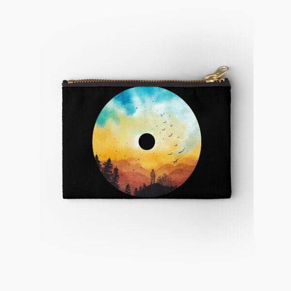 Aperçu de l'œuvre Aquarelle Sunset Mountains Art sur vinyles pour les lecteurs de musique des années 80 ou les mélomanes - Vinyle Records créée et vendue par Funwithmusic.