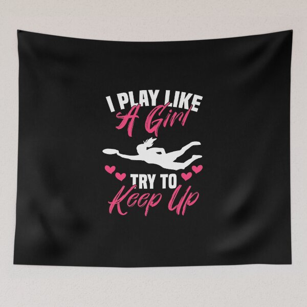 Item preview, I Play Like A Girl Try To Keep Up Ultimate Frisbee Handler designed and sold by Nessshirts.