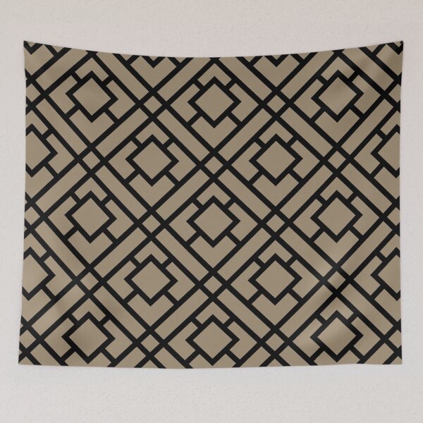 Item preview, Black and Brown Tessellation Line Pattern 24 Pairs DE 2022 Trending Color Tuscan Mosaic DE6208 designed and sold by ColorOfTheYears.