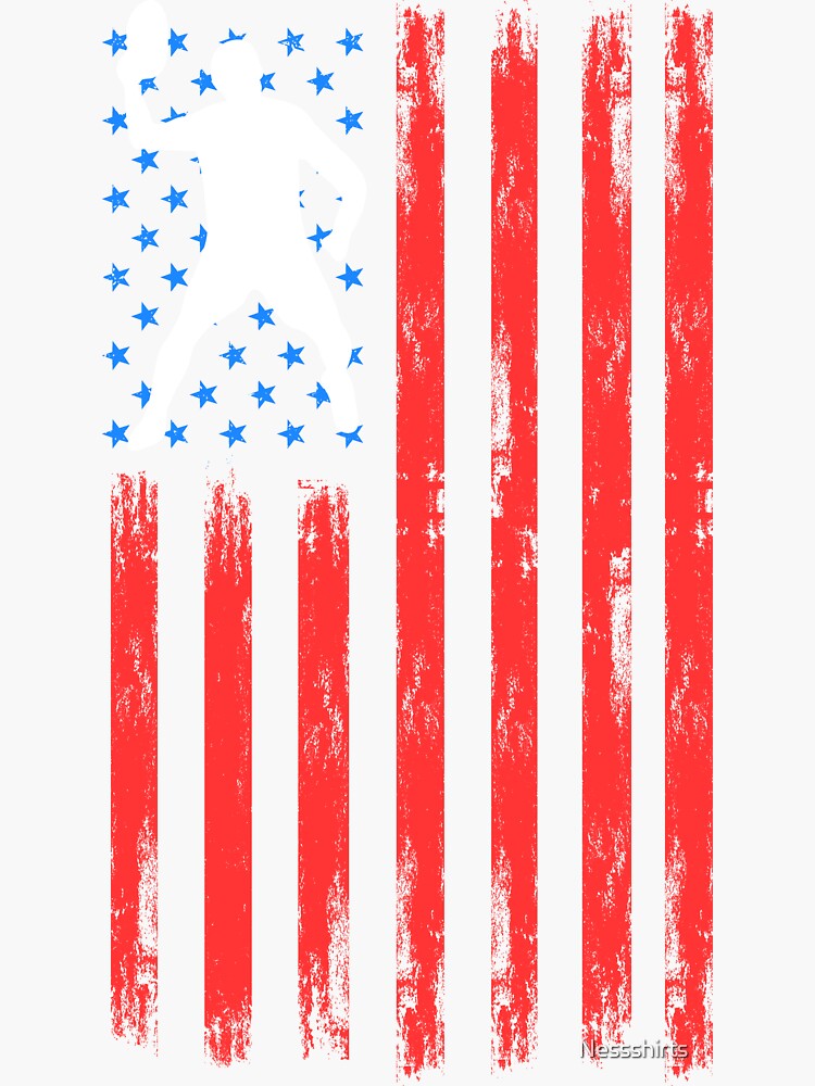 "Patriotic Ultimate Frisbee Player For An Airbender Handler" Sticker by