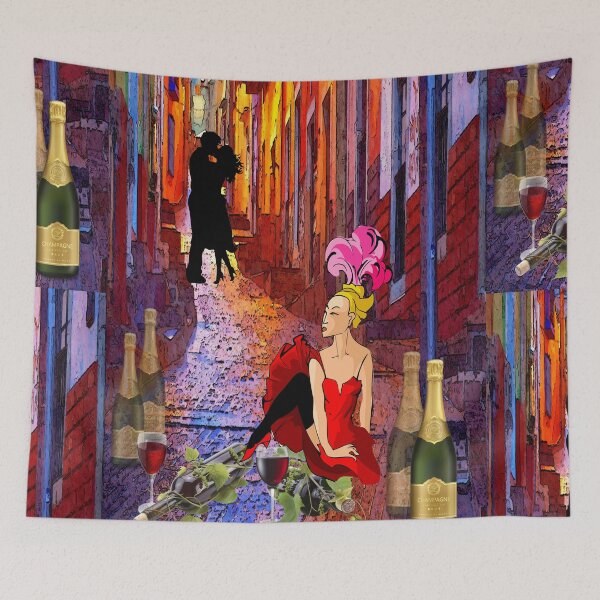 Item preview, Lonely dancer in France abstract wall art designed and sold by Areashor.