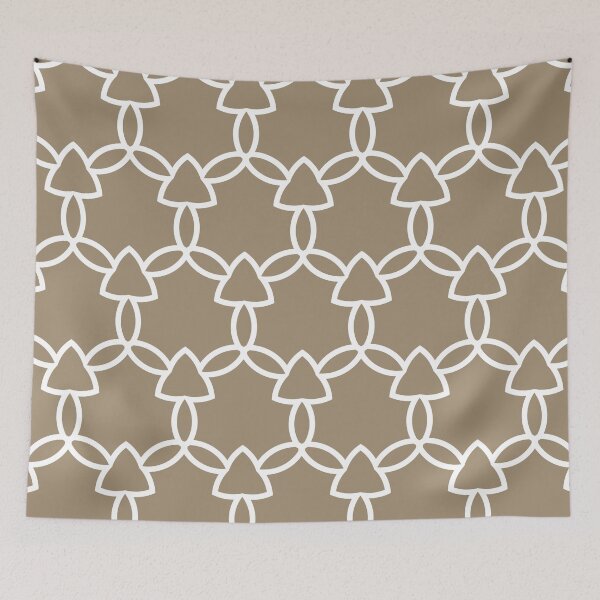 Item preview, Brown and White Tessellation Line Pattern 29 Pairs DE 2022 Trending Color Tuscan Mosaic DE6208 designed and sold by ColorOfTheYears.