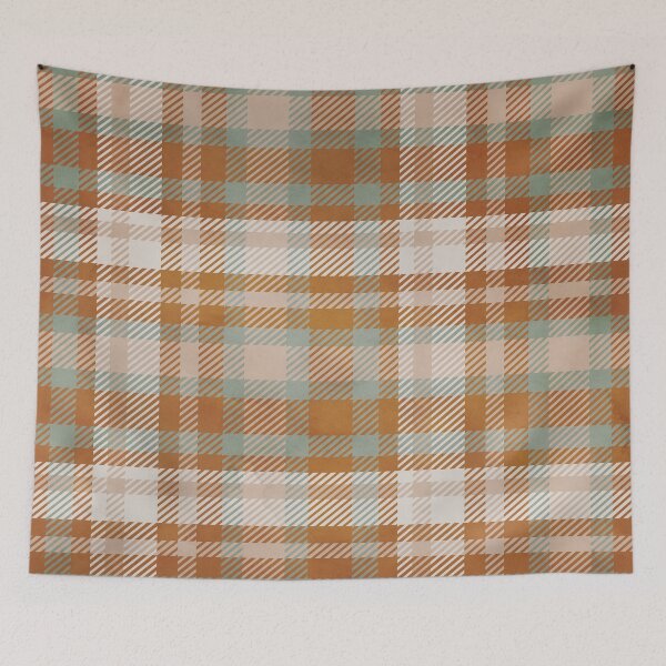 Item preview, Aspen Flannel Orange Teal designed and sold by storyboxdesigns.
