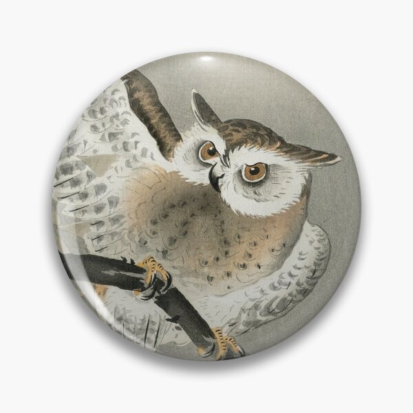 Item preview, Long-eared owl in ginkgo by Ohara Koson - Great Arts designed and sold by InHerits.