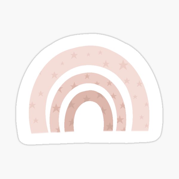 "Pink Aesthetic Star Rainbow" Sticker by avacarolineart Redbubble