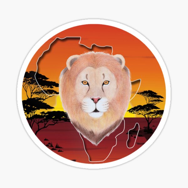Lion in Africa Sticker