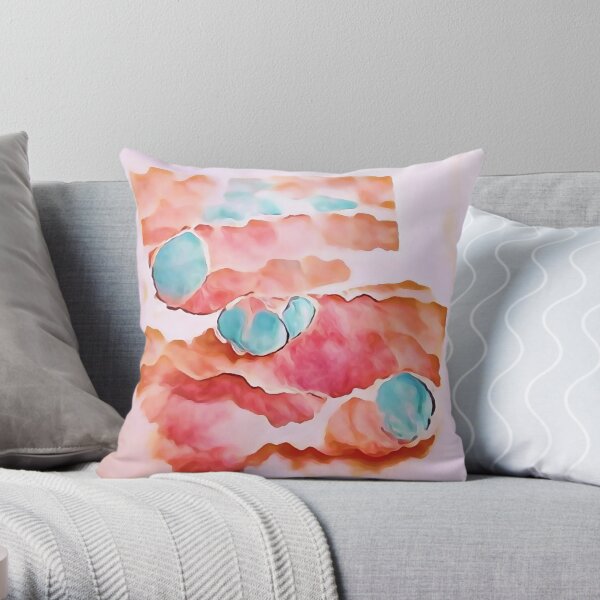 Pink and sale teal throw pillows