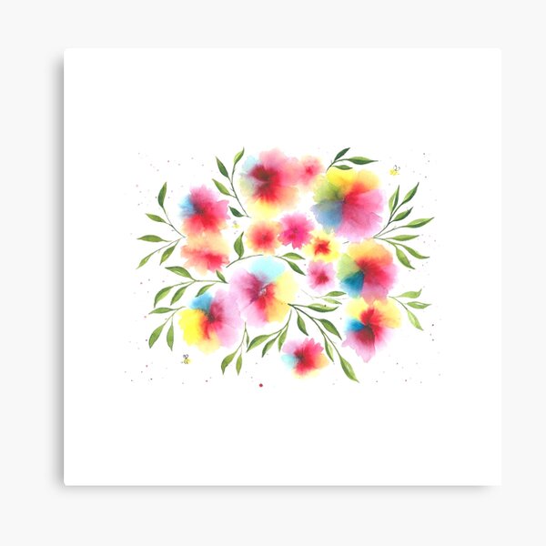 Rainbow bouquet Impression sur toile