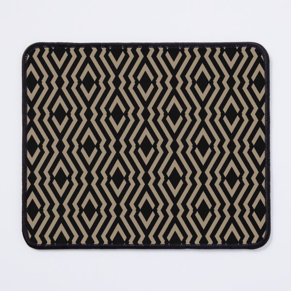 Item preview, Black and Brown Diamond Zig Zag Ripple Pattern Pairs DE 2022 Trending Color Tuscan Mosaic DE6208 designed and sold by ColorOfTheYears.