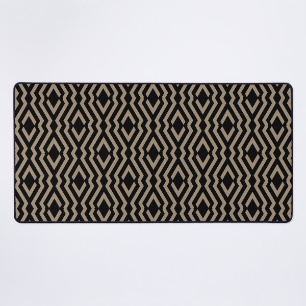 Item preview, Black and Brown Diamond Zig Zag Ripple Pattern Pairs DE 2022 Trending Color Tuscan Mosaic DE6208 designed and sold by ColorOfTheYears.