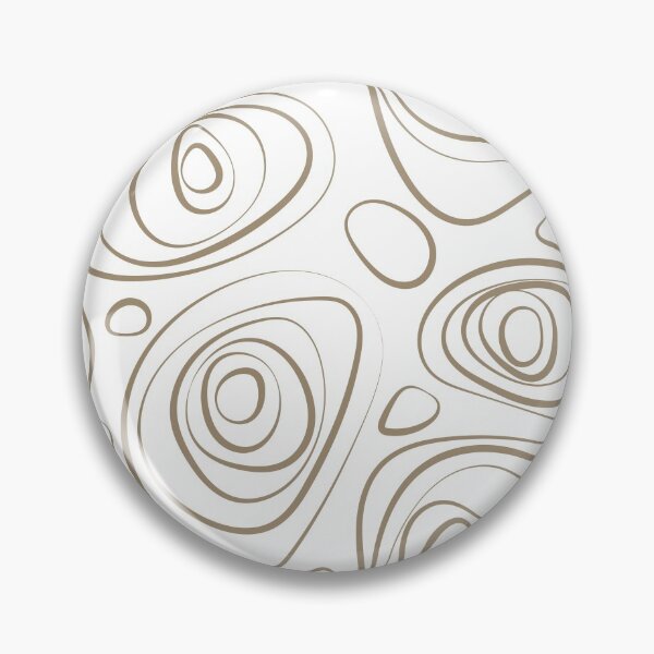 Item preview, Brown and White Wacky Retro Circle Pattern Pairs DE 2022 Trending Color Tuscan Mosaic DE6208 designed and sold by ColorOfTheYears.