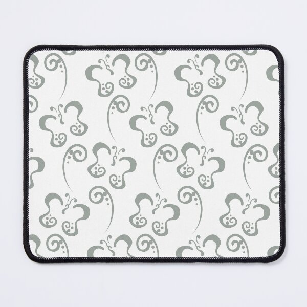 Item preview, Gray and White Butterfly and Scroll Pattern Pairs DE 2022 Trending Color Casting Shadow DE6291 designed and sold by ColorOfTheYears.