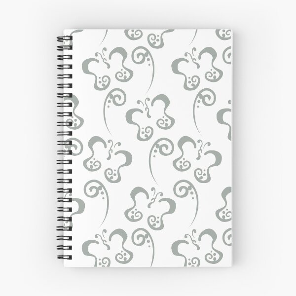 Item preview, Gray and White Butterfly and Scroll Pattern Pairs DE 2022 Trending Color Casting Shadow DE6291 designed and sold by ColorOfTheYears.