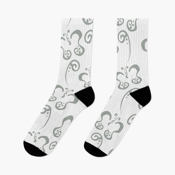 Item preview, Gray and White Butterfly and Scroll Pattern Pairs DE 2022 Trending Color Casting Shadow DE6291 designed and sold by ColorOfTheYears.
